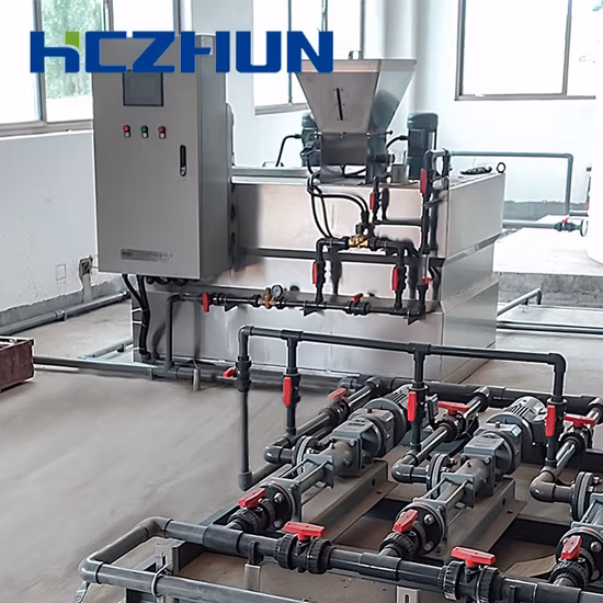 Sistema de dosagem do PAM da precipitação química da desinfecção da água do tratamento de águas residuais de Hczhun